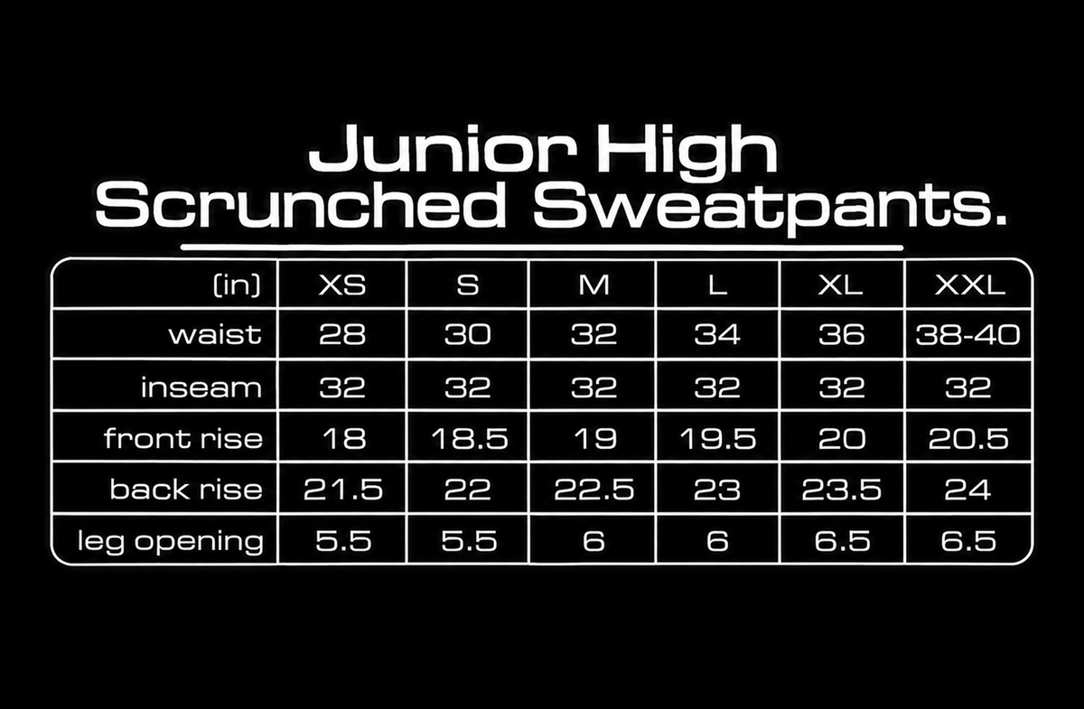 The “Junior High” Scrunched Sweatpants